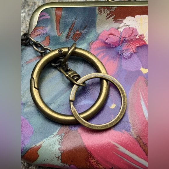 Patricia Nash Key Fob kisslock wallet floral leather - Picture 5 of 5